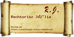 Rechtorisz Júlia névjegykártya